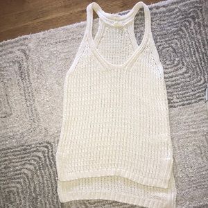 Moth/ Anthropology Crochet Sleeveless Sweater.